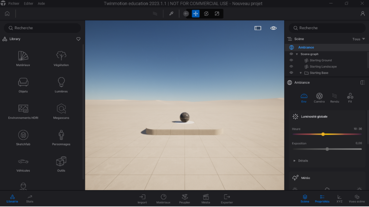 Interface Twinmotion 2023.1 | Genially