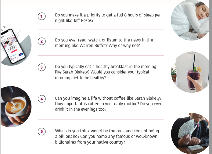Billionaire Speaking Activity | Genially