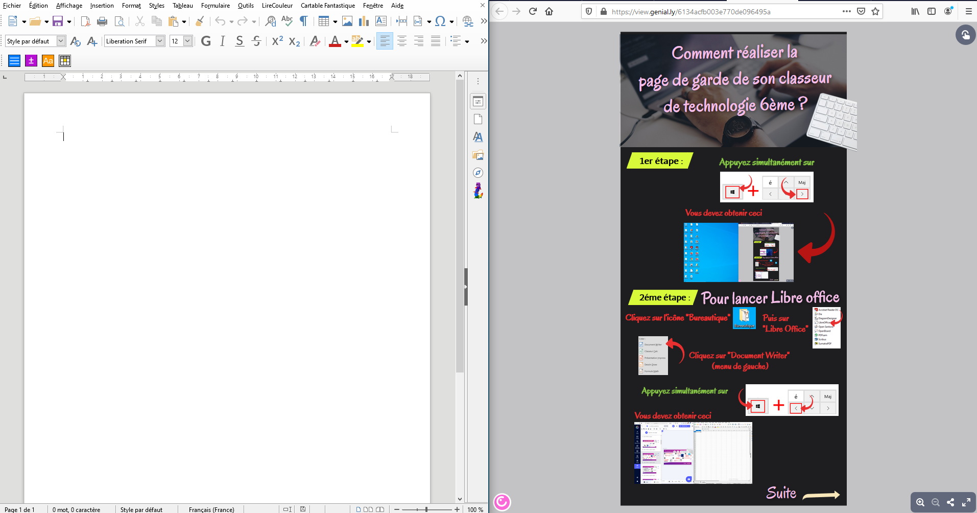 Comment Agrandir La Page De Garde Quand On Ouvre Gogole PAGE DE GARDE 4° | Genially