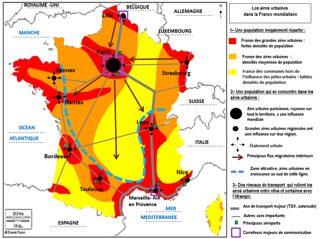 carte synthèse aires urbaines