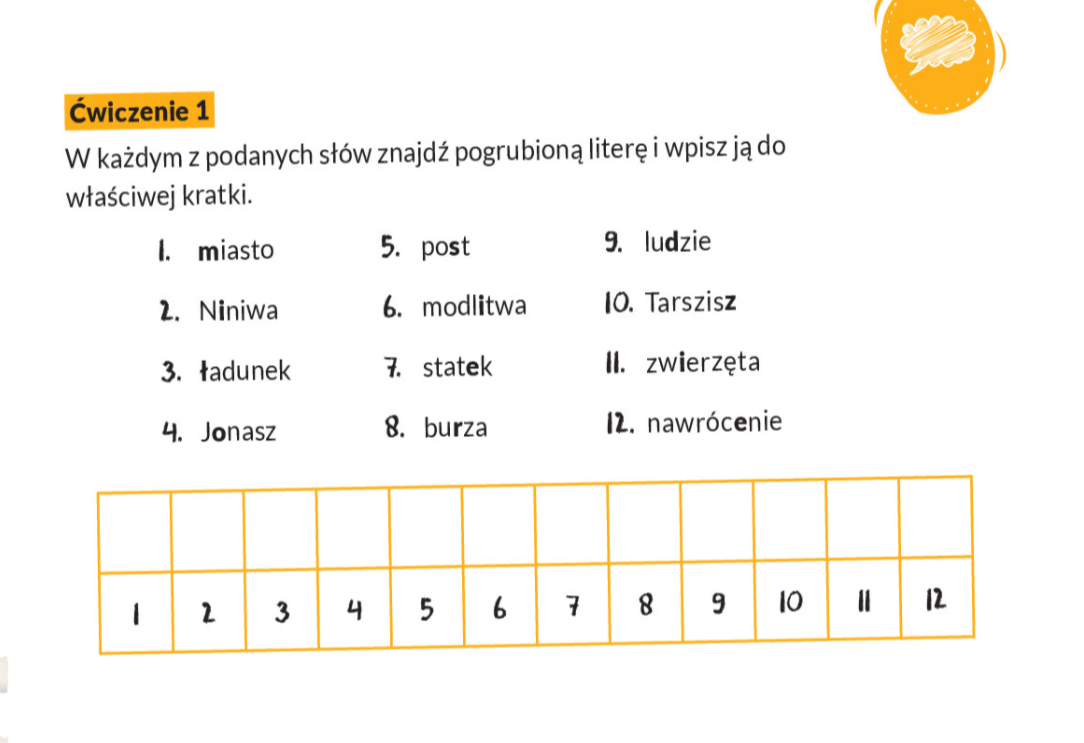 Klasa 5 Historia Jonasza - zadania