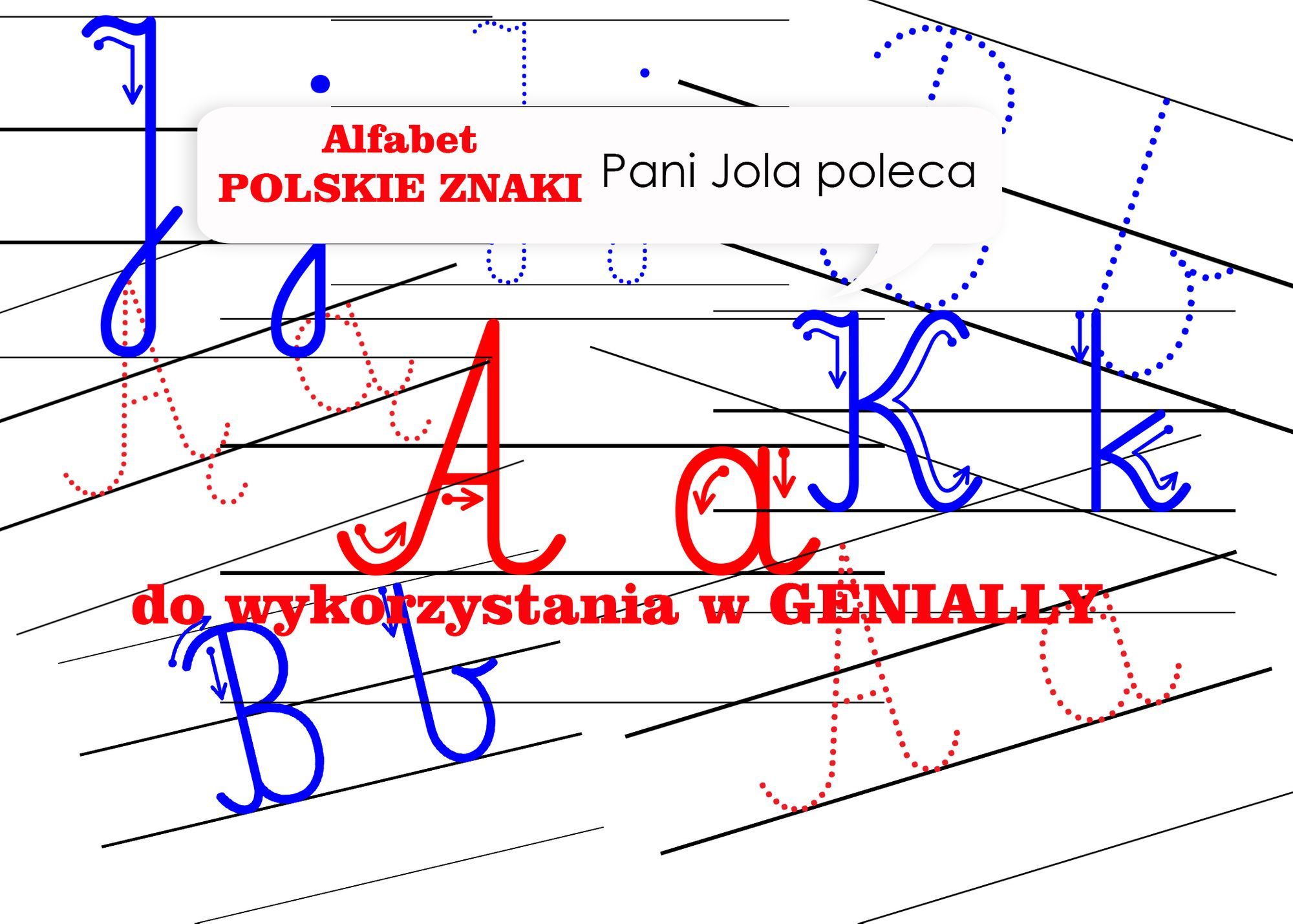 Alfabet na liniaturze (polskie znaki) - link do pobrania